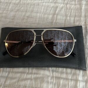 Christian Dior Silver Monogram aviators.